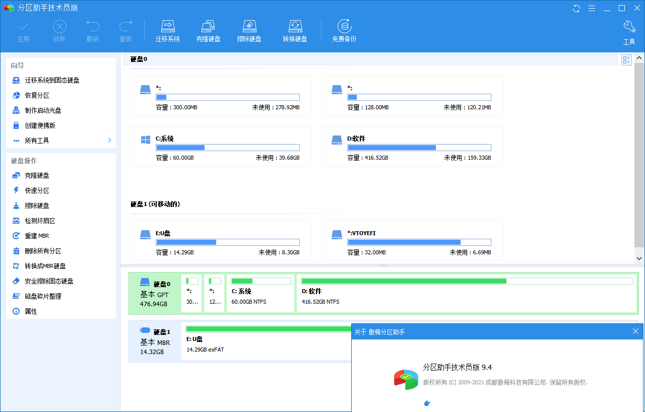 分区助手技术员v9.16.0专属版-奶花爱分享